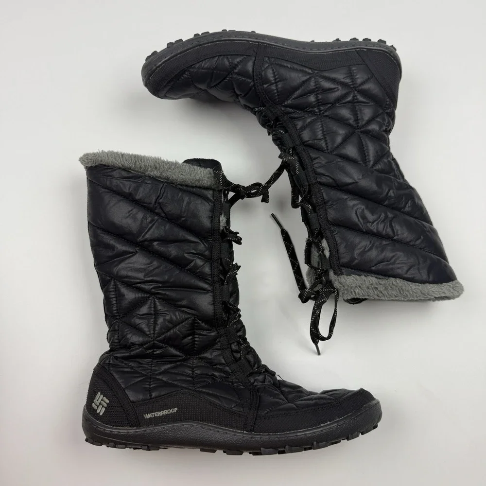 Columbia Powder‎ Summit II Mid Insulated Waterproof Winter Boots Black Sz 9.5